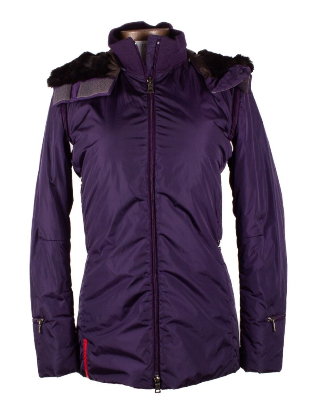 PRADA SPORT A/W 2000 Vintage Purple Nylon 2-in-1 Padded Jacket IT 40